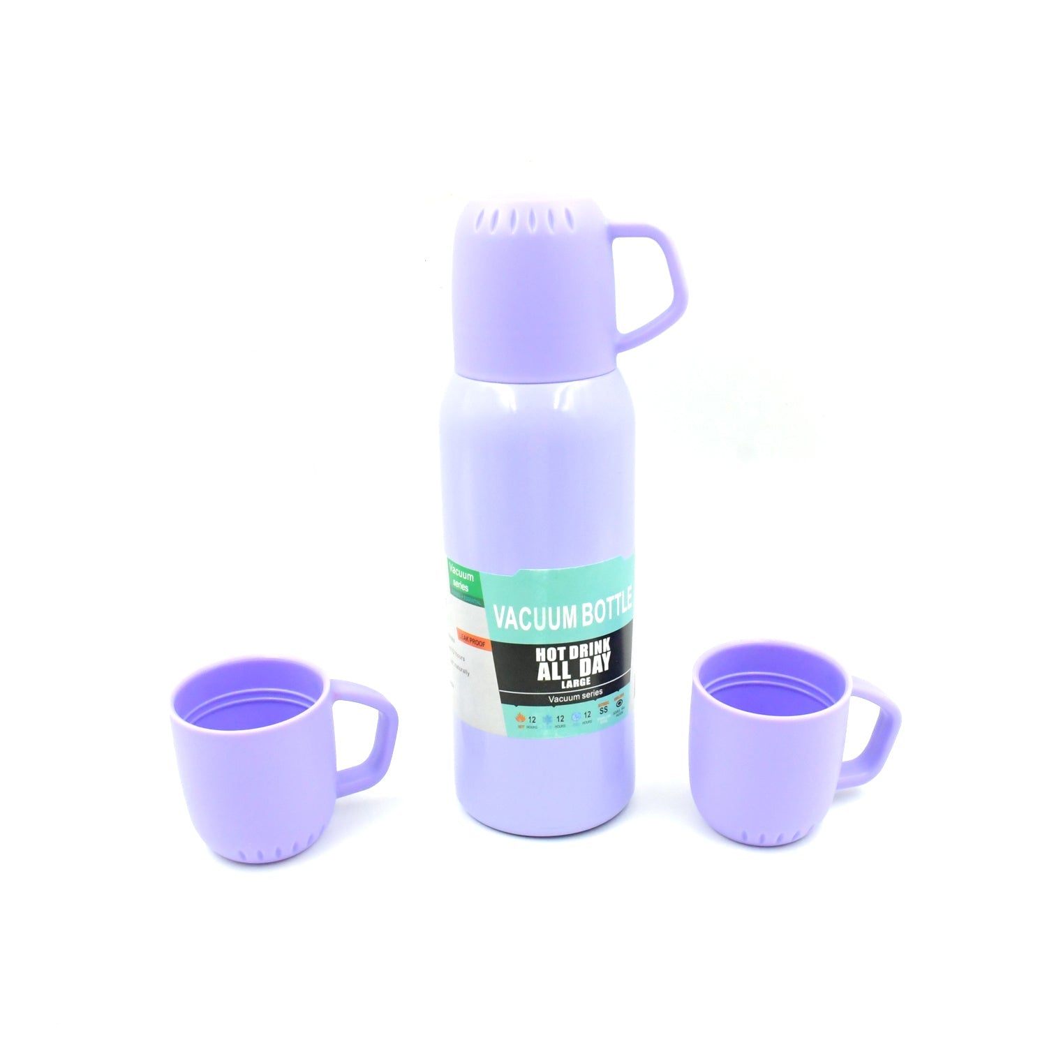 5533 Vacuum Flask Set Stainless Steel Thermos With 3 Cup Creative Gift Set With Cover Handle Portable Car Water Bottle Set (Approx 500ml) 5533 Vacuum Flask Set Stainless Steel Thermos With 3 Cup Creative Gift Set With Cover Handle Portable Car Water Bottle Set (Approx 500ml)